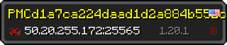 Userbar 320x64 in Minecraft-Stil für den Server 50.20.255.172:25565