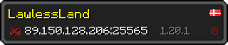 Userbar 320x64 in Minecraft-Stil für den Server 89.150.128.206:25565