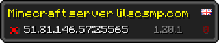 Userbar 320x64 in Minecraft-Stil für den Server 51.81.146.57:25565