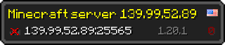 Userbar 320x64 in Minecraft-Stil für den Server 139.99.52.89:25565