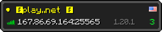 Userbar 320x64 in minecraft style for 167.86.69.164:25565