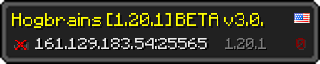 Userbar 320x64 in Minecraft-Stil für den Server 161.129.183.54:25565