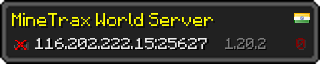 Userbar 320x64 in minecraft style for 116.202.222.15:25627