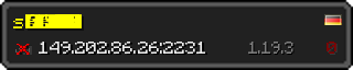 Userbar 320x64 in Minecraft-Stil für den Server 149.202.86.26:2231