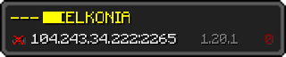 Userbar 320x64 in Minecraft-Stil für den Server 104.243.34.222:2265