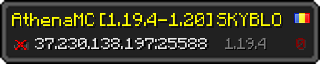 Userbar 320x64 in Minecraft-Stil für den Server 37.230.138.197:25588