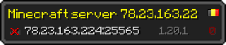 Userbar 320x64 in minecraft style for 78.23.163.224:25565