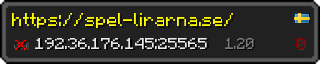 Userbar 320x64 in minecraft style for 192.36.176.145:25565