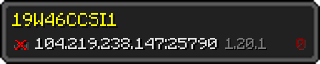 Userbar 320x64 in Minecraft-Stil für den Server 104.219.238.147:25790