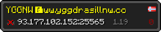 Userbar 320x64 in minecraft style for 93.177.102.152:25565