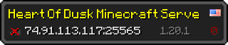 Userbar 320x64 in minecraft style for 74.91.113.117:25565