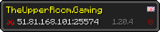 Userbar 320x64 in Minecraft-Stil für den Server 51.81.168.101:25574