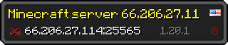 Userbar 320x64 in minecraft style for 66.206.27.114:25565