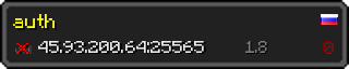 Userbar 320x64 in minecraft style for 45.93.200.64:25565