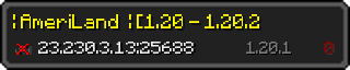 Userbar 320x64 in Minecraft-Stil für den Server 23.230.3.13:25688