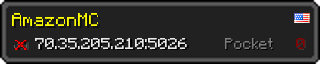 Userbar 320x64 in minecraft style for 70.35.205.210:5026