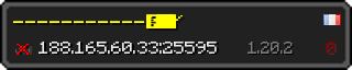 Юзербар 320x64 в стиле майнкрафт для сервера 188.165.60.33:25595