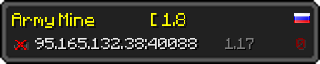 Userbar 320x64 in minecraft style for 95.165.132.38:40088