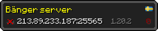 Userbar 320x64 in minecraft style for 213.89.233.187:25565