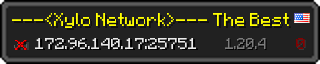 Userbar 320x64 in minecraft style for 172.96.140.17:25751