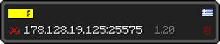 Userbar 320x64 in minecraft style for 178.128.19.125:25575