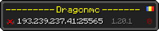 Userbar 320x64 in Minecraft-Stil für den Server 193.239.237.41:25565