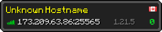 Userbar 320x64 in Minecraft-Stil für den Server 173.209.63.86:25565