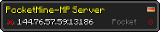 Userbar 320x64 in minecraft style for 144.76.57.59:13186