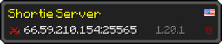 Userbar 320x64 in Minecraft-Stil für den Server 66.59.210.154:25565