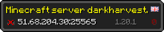 Userbar 320x64 in Minecraft-Stil für den Server 51.68.204.30:25565