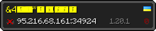 Юзербар 320x64 у стилі майнкрафт для сервера 95.216.68.161:34924