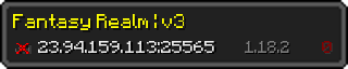 Userbar 320x64 in minecraft style for 23.94.159.113:25565