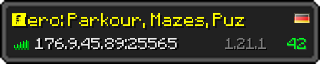 Userbar 320x64 in Minecraft-Stil für den Server 176.9.45.89:25565