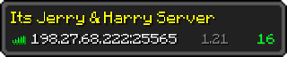 Userbar 320x64 in minecraft style for 198.27.68.222:25565