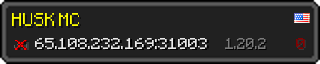 Userbar 320x64 in Minecraft-Stil für den Server 65.108.232.169:31003