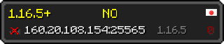 Userbar 320x64 in minecraft style for 160.20.108.154:25565