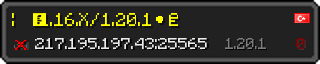 Userbar 320x64 in Minecraft-Stil für den Server 217.195.197.43:25565