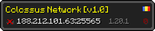 Userbar 320x64 in Minecraft-Stil für den Server 188.212.101.63:25565