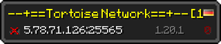 Userbar 320x64 in Minecraft-Stil für den Server 5.78.71.126:25565