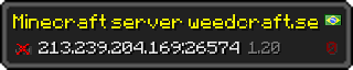 Userbar 320x64 in Minecraft-Stil für den Server 213.239.204.169:26574