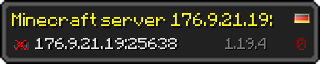 Userbar 320x64 in Minecraft-Stil für den Server 176.9.21.19:25638