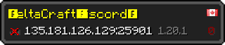 Userbar 320x64 in Minecraft-Stil für den Server 135.181.126.129:25901