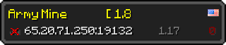 Юзербар 320x64 у стилі майнкрафт для сервера 65.20.71.250:19132