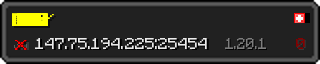 Userbar 320x64 in Minecraft-Stil für den Server 147.75.194.225:25454