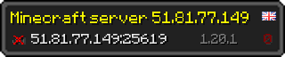 Userbar 320x64 in minecraft style for 51.81.77.149:25619