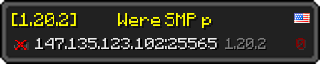 Userbar 320x64 in minecraft style for 147.135.123.102:25565