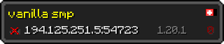 Userbar 320x64 in Minecraft-Stil für den Server 194.125.251.5:54723