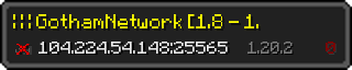 Userbar 320x64 in minecraft style for 104.224.54.148:25565