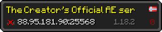 Userbar 320x64 in Minecraft-Stil für den Server 88.95.181.90:25568