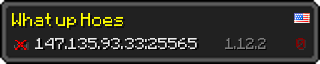 Userbar 320x64 in minecraft style for 147.135.93.33:25565